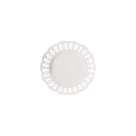 Firenze, Piattino traforato Cm. 10 - La Porcellana Bianca