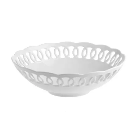 Firenze, Ciotola traforata Cm. 25 - La Porcellana Bianca