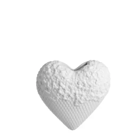 Leopoldina, Umidificatore cuore/fiori Cm. 18 - La Porcellana Bianca
