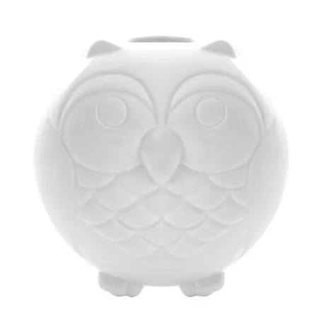 Leopoldina, Umidificatore civetta Cm. 18 - La Porcellana Bianca
