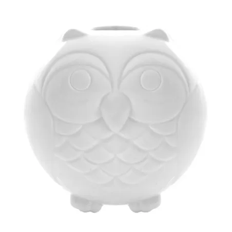 Leopoldina, Umidificatore civetta Cm. 18 - La Porcellana Bianca