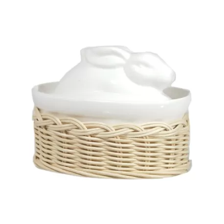 Midollino, Supporto terrine casseruola lepre/anatra Cm. 16x11 - La Porcellana Bianca