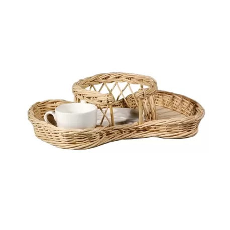 Midollino, Cestello 6 tazze caffe - La Porcellana Bianca