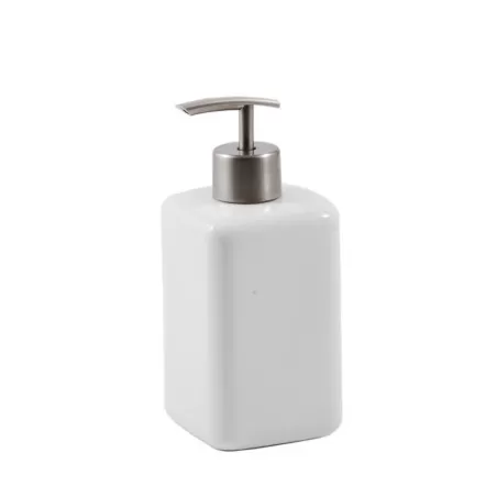 Montecatini, Dispenser sapone liquido Cm. 7x7xh16,5 - La Porcellana Bianca