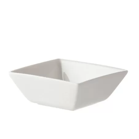 Prato, Ciotola quadrata /p.to fondo Cm. 18 - La Porcellana Bianca
