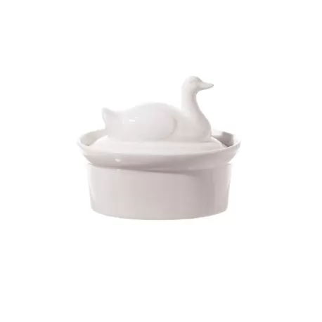 Terrine, Casseruola anatra Cm. 16x11 - La Porcellana Bianca