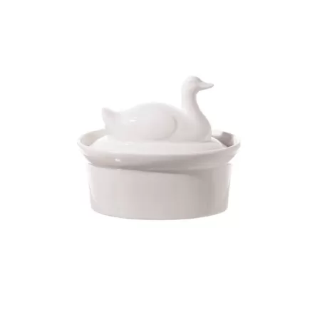 Terrine, Casseruola anatra Cm. 16x11 - La Porcellana Bianca