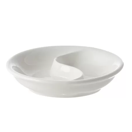 Terrine, Piattino 2 scomparti yinyang Cm. 10 - La Porcellana Bianca