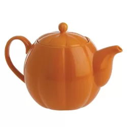 Villadeifiori, Teiera arancio Ml. 800 com filtro - La Porcellana Bianca