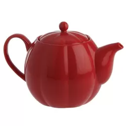 Villadeifiori, Teiera rossa Ml. 800 con filtro - La Porcellana Bianca
