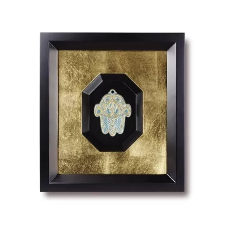 Mano di fatima - verde (incorniciata) - Lladrò