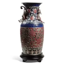 Vaso orientale (rosso) - Lladrò