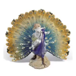 Angelo con pavone reale - Lladrò