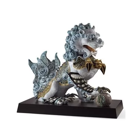 Leone guardiano (azzurro) - Lladrò