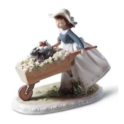 Carretta di fiori - Lladrò