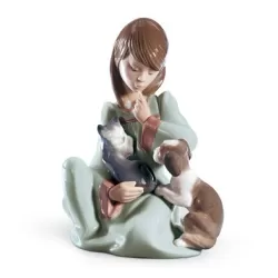 Ragazza con animali - Lladrò