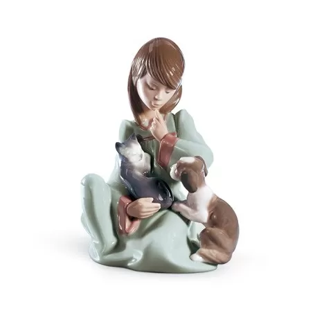 Ragazza con animali - Lladrò