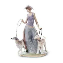 Dama con cani - Lladrò