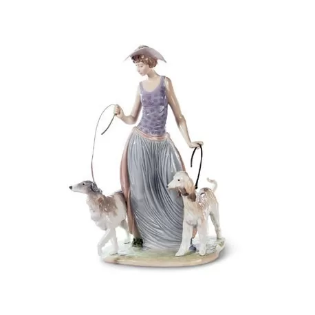 Dama con cani - Lladrò