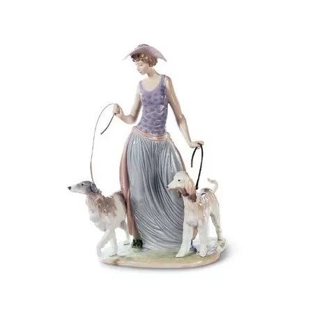 Dama con cani - Lladrò