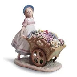 Carriola di fiori - Lladrò