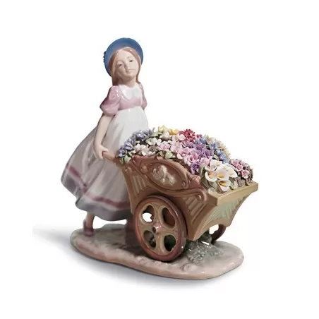 Carriola di fiori - Lladrò