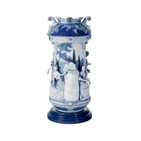 Vaso dame in giardino-azzurro (re-deco) - Lladrò