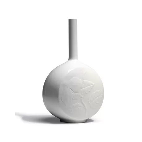 Canvas vase flower twig (white) - Lladrò