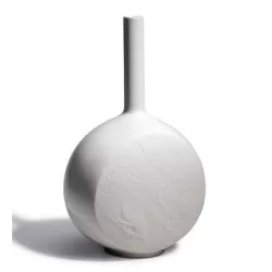 Canvas vase bird scene (white) - Lladrò