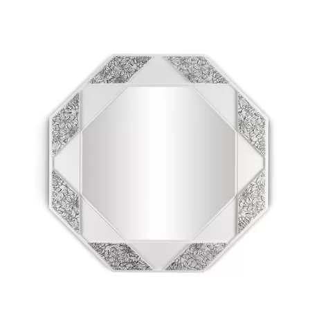 Specchio ottagonale (bianco nero) - Lladrò