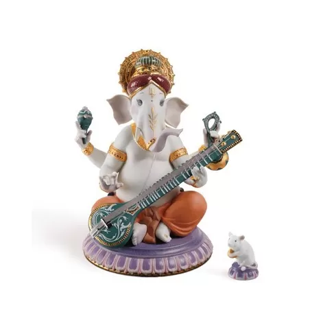Ganesha con veena (serie limitata) - Lladrò
