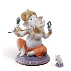 Ganesha con bansuri (serie limitata) - Lladrò