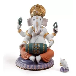Ganesha con mridangam (serie limitata) - Lladrò