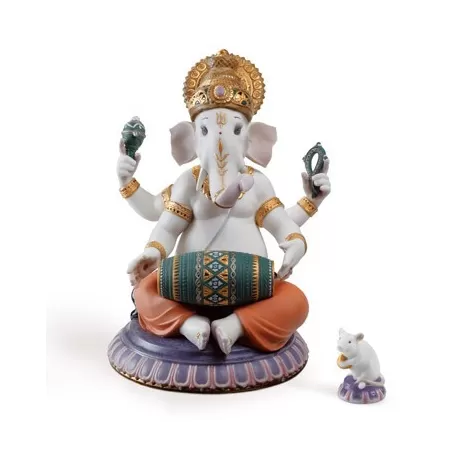 Ganesha con mridangam (serie limitata) - Lladrò