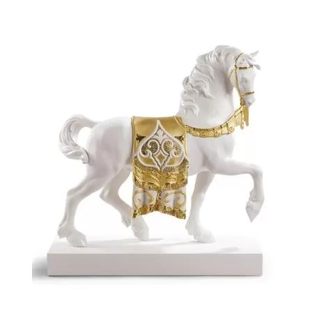 A regal steed (re-deco golden) - Lladrò