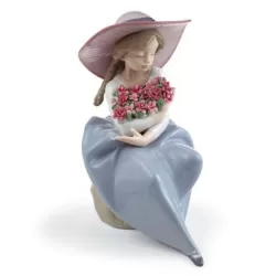 Bimba con fiori (garofani) - Lladrò