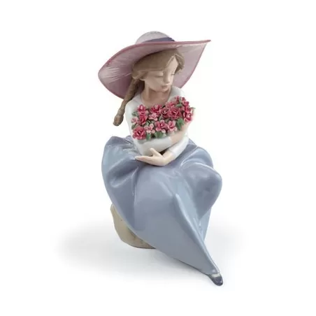 Bimba con fiori (garofani) - Lladrò