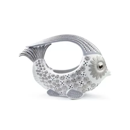 Centro pesce grande (bianco e argento) - Lladrò