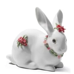 Coniglio con fiori (garofani) - Lladrò