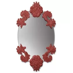 Specchio ovale senza cornice (rosso) - Lladrò