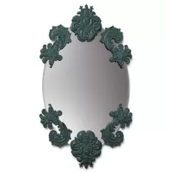Specchio ovale senza cornice (verde) - Lladrò