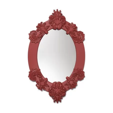 Specchio ovale (rosso) - Lladrò