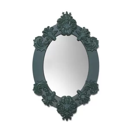 Specchio ovale  (verde) - Lladrò