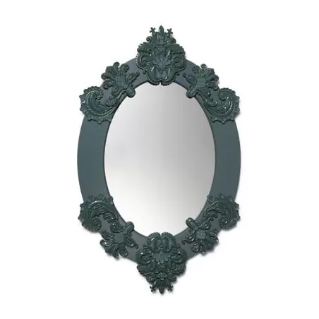 Specchio ovale  (verde) - Lladrò
