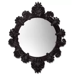 Specchio rotondo piccolo (nero) - Lladrò