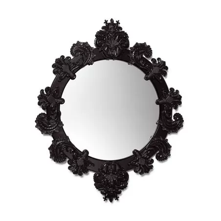 Specchio rotondo piccolo (nero) - Lladrò