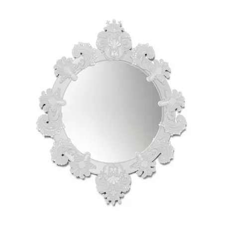 Specchio rotondo piccolo (bianco) - Lladrò