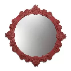 Specchio rotondo grande (rosso) - Lladrò