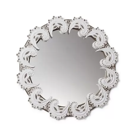 Specchio spirali (bianco / argento) - Lladrò