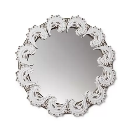 Specchio spirali (bianco / argento) - Lladrò